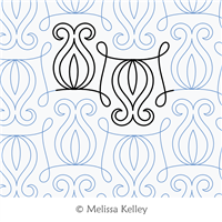 Beautiful Buds by Melissa Kelley. This image demonstrates how this computerized pattern will stitch out once loaded on your robotic quilting system. A full page pdf is included with the design download.