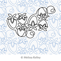 Berry Patch by Melissa Kelley. This image demonstrates how this computerized pattern will stitch out once loaded on your robotic quilting system. A full page pdf is included with the design download.