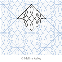 Crosshatch Ribbons by Melissa Kelley. This image demonstrates how this computerized pattern will stitch out once loaded on your robotic quilting system. A full page pdf is included with the design download.