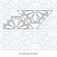 Daisy Steps by Melissa Kelley. This image demonstrates how this computerized pattern will stitch out once loaded on your robotic quilting system. A full page pdf is included with the design download.