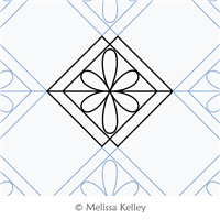 Double Diamond Daisy by Melissa Kelley. This image demonstrates how this computerized pattern will stitch out once loaded on your robotic quilting system. A full page pdf is included with the design download.