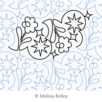 Magic Mellow by Melissa Kelley. This image demonstrates how this computerized pattern will stitch out once loaded on your robotic quilting system. A full page pdf is included with the design download.