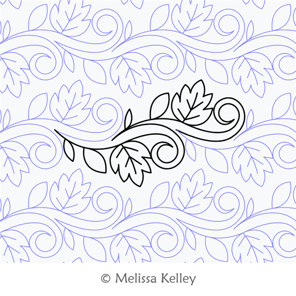 maple by Melissa Kelley. This image demonstrates how this computerized pattern will stitch out once loaded on your robotic quilting system. A full page pdf is included with the design download.