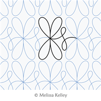 Mod Butterfly Loop by Melissa Kelley. This image demonstrates how this computerized pattern will stitch out once loaded on your robotic quilting system. A full page pdf is included with the design download.