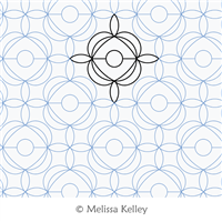 Mosaic Pendant by Melissa Kelley. This image demonstrates how this computerized pattern will stitch out once loaded on your robotic quilting system. A full page pdf is included with the design download.
