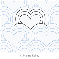Rainbow Fields by Melissa Kelley. This image demonstrates how this computerized pattern will stitch out once loaded on your robotic quilting system. A full page pdf is included with the design download.