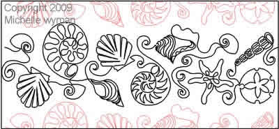 Digital Quilting Design Simply Seashells by Michelle Wyman.