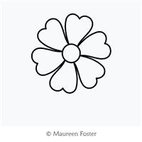Ginkgo Flower Motif by Maureen Foster. This image demonstrates how this computerized pattern will stitch out once loaded on your robotic quilting system. A full page pdf is included with the design download.