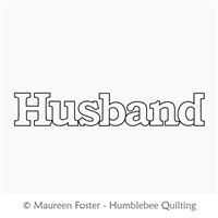Husband Motif by Maureen Foster. This image demonstrates how this computerized pattern will stitch out once loaded on your robotic quilting system. A full page pdf is included with the design download.