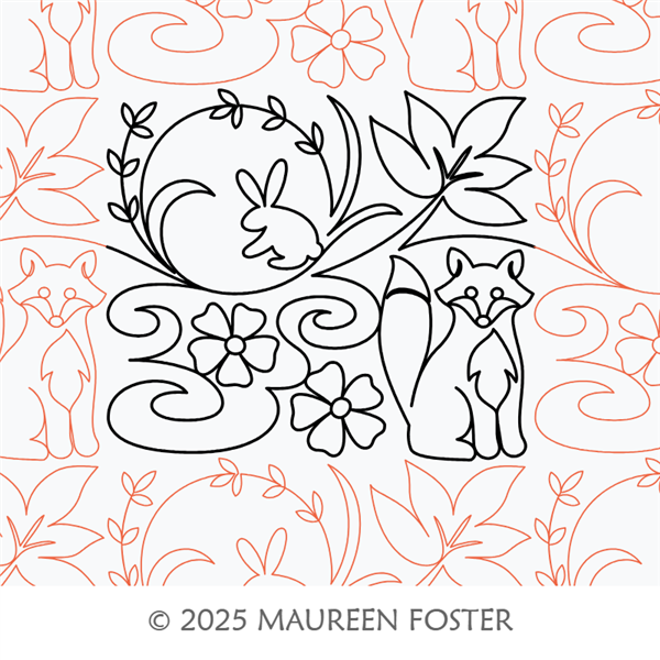 Japanese Folklore E2E by Maureen Foster. This image demonstrates how this computerized pattern will stitch out once loaded on your robotic quilting system. A full page pdf is included with the design download.