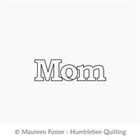 Mom Motif by Maureen Foster. This image demonstrates how this computerized pattern will stitch out once loaded on your robotic quilting system. A full page pdf is included with the design download.
