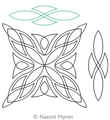 Digital Quilting Design Celtic in My Wedding DWR Set by Naomi Hynes.