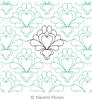Digital Quilting Design Feathered Heart P2P by Naomi Hynes.