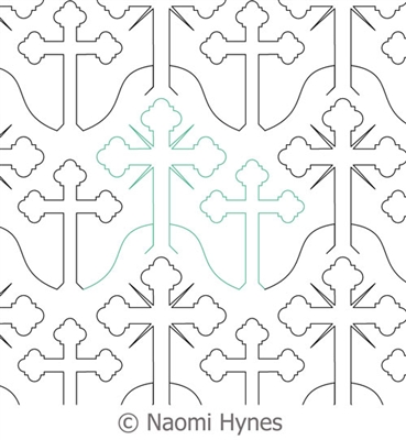 Digital Quilting Design Glorious Crosses by Naomi Hynes.