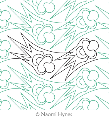 Grumpy Baby Pantograph Digital Quilting Design by Naomi Hynes.