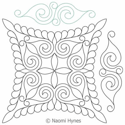 Digital Quilting Design Henna in My Wedding DWR Set by Naomi Hynes.