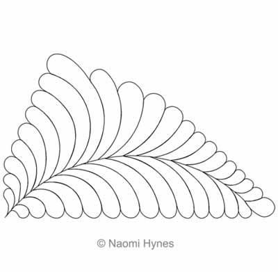 Digital Quilting Design Lemoyne Star on Point Feathers by Naomi Hynes.