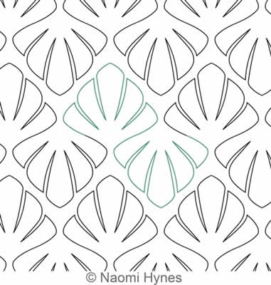 Digital Quilting Design Naomi's Fan Tails Pantograph by Naomi Hynes.