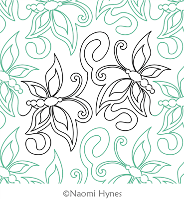 Digital Quilting Design Papilio Pantograph by Naomi Hynes.