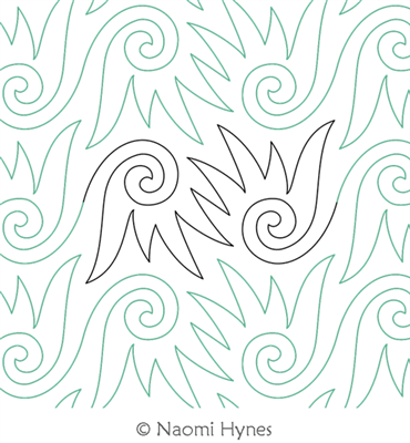 Digital Quilting Design Penny Banger Pantograph by Naomi Hynes.