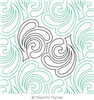Digital Quilting Design Tornado Feathers Pantograph by Naomi Hynes.