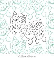 We Hoot Together Pantograph by Naomi Hynes. This image demonstrates how this computerized pattern will stitch out once loaded on your robotic quilting system. A full page pdf is included with the design download.