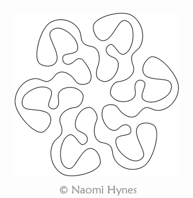 Digital Quilting Design Wobbly Circle 2 by Naomi Hynes.