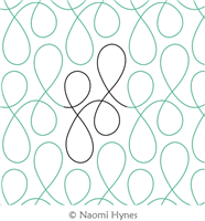 Going Loopy Pantograph by Naomi Hynes. This image demonstrates how this computerized pattern will stitch out once loaded on your robotic quilting system. A full page pdf is included with the design download.
