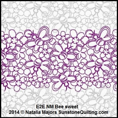 Digital Quilting Design Bee Sweet by Natalia Majors.