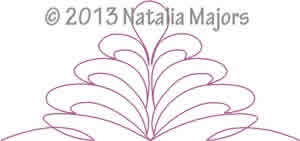 Digital Quilting Design Galutea Triangle P2P by Natalia Majors.