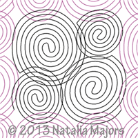 Digital Quilting Design Geometry Swirlsby Natalia Majors.
