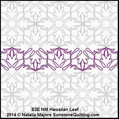 Digital Quilting Design Hawaiian Leaf E2E by Natalia Majors.