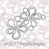 Digital Quilting Design Inkblot Flowers by Natalia Majors.