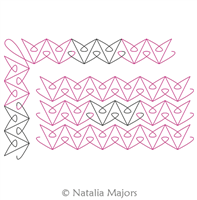 Digital Quilting Design Daisy Lace Double E2E by Natalia Majors.