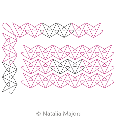 Digital Quilting Design Daisy Lace Double E2E by Natalia Majors.