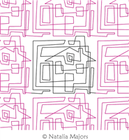 Doodling Houses E2E by Natalia Majors. This image demonstrates how this computerized pattern will stitch out once loaded on your robotic quilting system. A full page pdf is included with the design download.