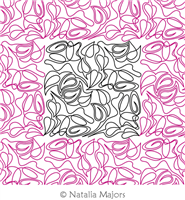 Gypsy Roses by Natalia Majors. This image demonstrates how this computerized pattern will stitch out once loaded on your robotic quilting system. A full page pdf is included with the design download.
