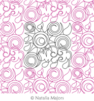 Sunny Day by Natalia Majors. This image demonstrates how this computerized pattern will stitch out once loaded on your robotic quilting system. A full page pdf is included with the design download.