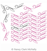 Digital Quilting Design Leafy Vines Border and Corner by Nancy Clark McNally.