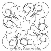 Digital Quilting Design Nancy's Blossoms Block 2 by Nancy Clark McNally.