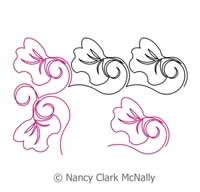 Digital Quilting Design Nancy's Blossoms Border and Corner2 by Nancy Clark McNally.