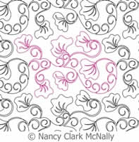 Digital Quilting Design Nancy's Blossoms Panto by Nancy Clark McNally.