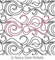 Digital Quilting Design Swoops and Swirls E2E by Nancy Clark McNally.