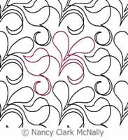 Digital Quilting Design Swoops and Swirls E2E 2 by Nancy Clark McNally.