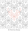 Digital Quilting Design Chantilly Lace Border or Panto by Norma Sharp.