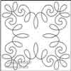 Digital Quilting Design Chantilly Lace Block 2 by Norma Sharp.