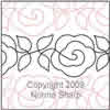 Digital Quilting Design Double Rose Vine by Norma Sharp.