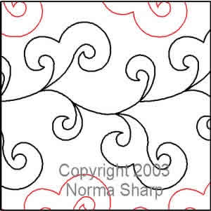 Digital Quilting Design Fantasy Pantograph by Norma Sharp.