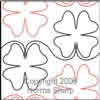 Digital Quilting Design Four Leaf Clover by Norma Sharp.