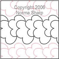 Digital Quilting Design Happy Cloud 2 by Norma Sharp.